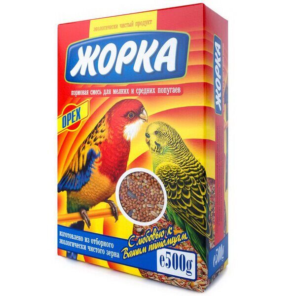 Жорка 500г д/мелких и средних попугаев Орех